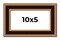 Panoramic Weathered Gold Picture Frame - UV Acrylic, Foam Board Backing, Hanging Hardware